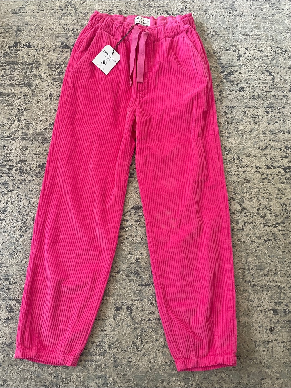 Emile & Ida Pink Corduroy Pants NWT